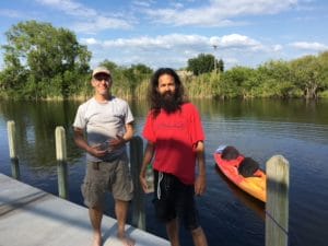 Chris and Rama by his canal