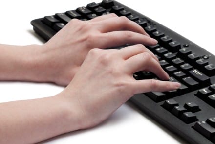 hands on keyboard