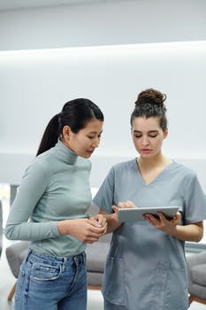 Patient and nurse