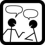 People talking stick figure