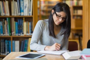 woman writing