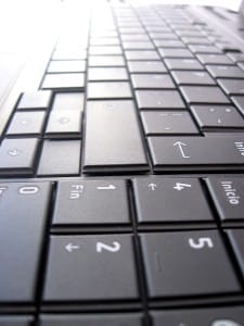 close up of computer keyboard