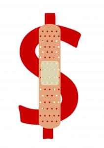 dollar sign with bandaid