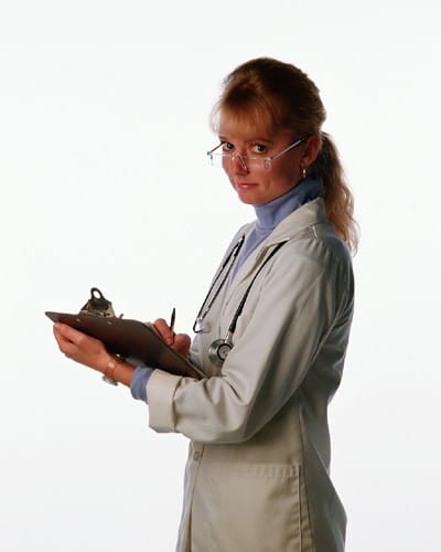 nurse with clipboard