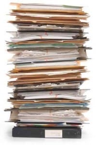 stack of medical records