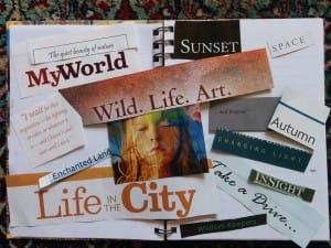 vision board to overcome defeatist mindset